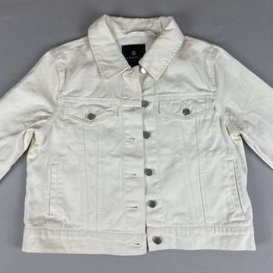 Bagatelle White Button Front Jean Jacket Women's Medium Classic Basic Retro Y2K